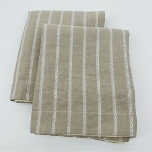 Portugal Collection Striped Pillow Sham Taupe King Size